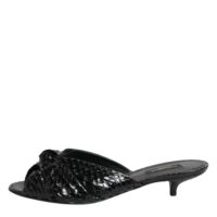 Dolce & Gabbana mustad nahast konts-sandaalid