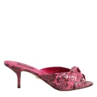 Dolce & Gabbana roosad nahast kontsaga plätud sandaalid
