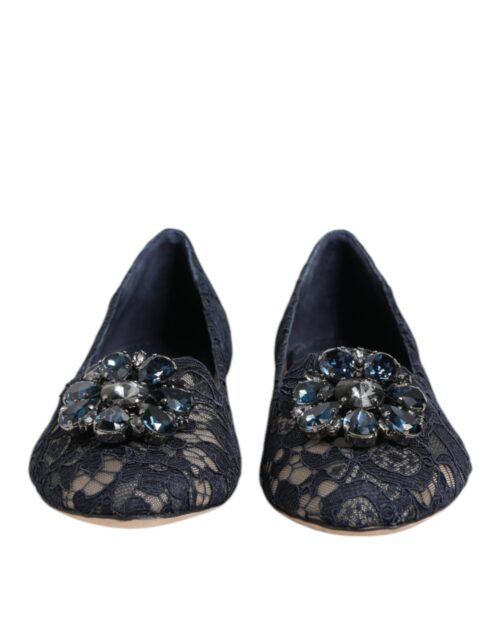 8461696.jpeg Dolce & Gabbana Blue Taormina Lace Crystals baleriinad