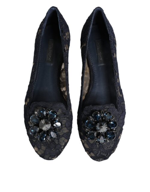 8461698.jpeg Dolce & Gabbana Blue Taormina Lace Crystals baleriinad