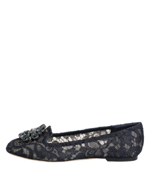 8461701.jpeg Dolce & Gabbana Blue Taormina Lace Crystals baleriinad