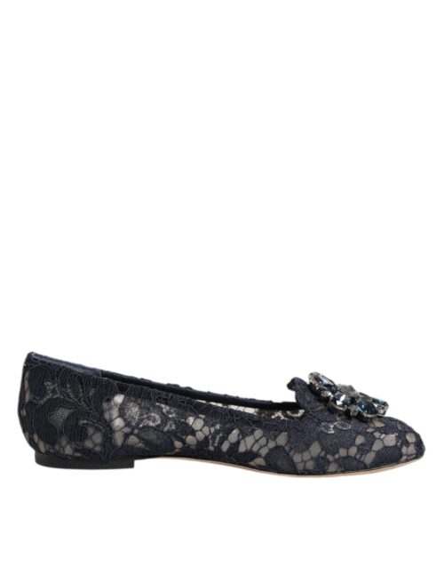 8461702-1.jpeg Dolce & Gabbana Blue Taormina Lace Crystals baleriinad