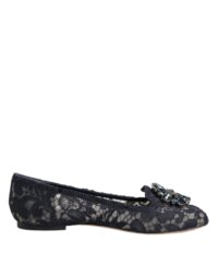 Dolce & Gabbana Blue Taormina Lace Crystals baleriinad