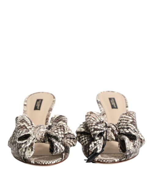 8461759.jpeg Dolce & Gabbana mitmevärvilised Keira lipsuga nahast peep-toe mule-kingad