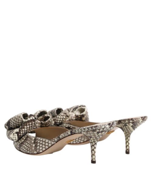 8461762.jpeg Dolce & Gabbana mitmevärvilised Keira lipsuga nahast peep-toe mule-kingad