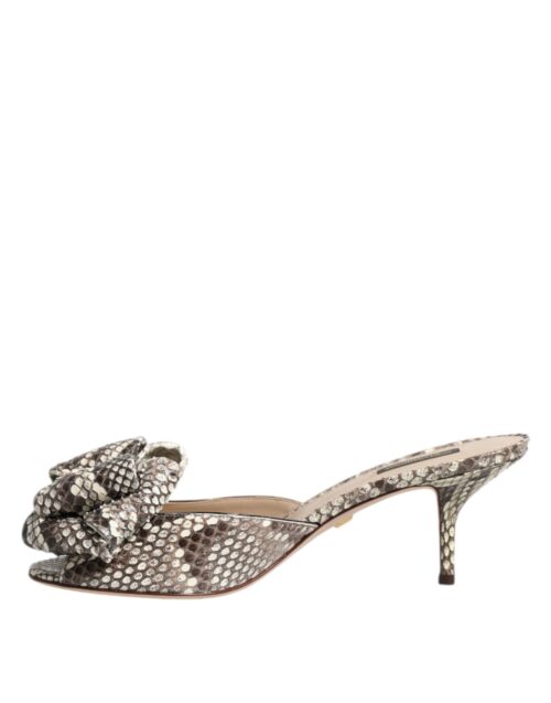 8461763.jpeg Dolce & Gabbana mitmevärvilised Keira lipsuga nahast peep-toe mule-kingad