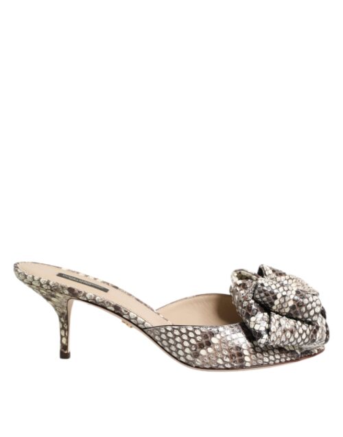 8461764-1.jpeg Dolce & Gabbana mitmevärvilised Keira lipsuga nahast peep-toe mule-kingad