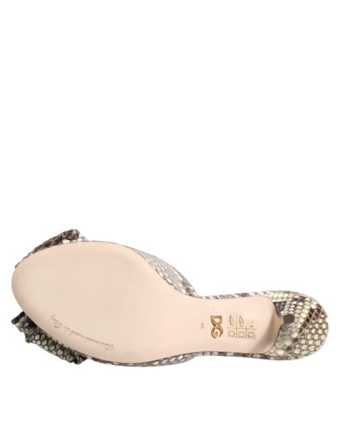 8461765.jpeg Dolce & Gabbana mitmevärvilised Keira lipsuga nahast peep-toe mule-kingad