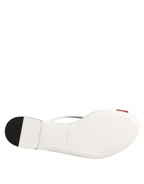 Dolce & Gabbana punased-valged KEIRA sandaalid lilledega