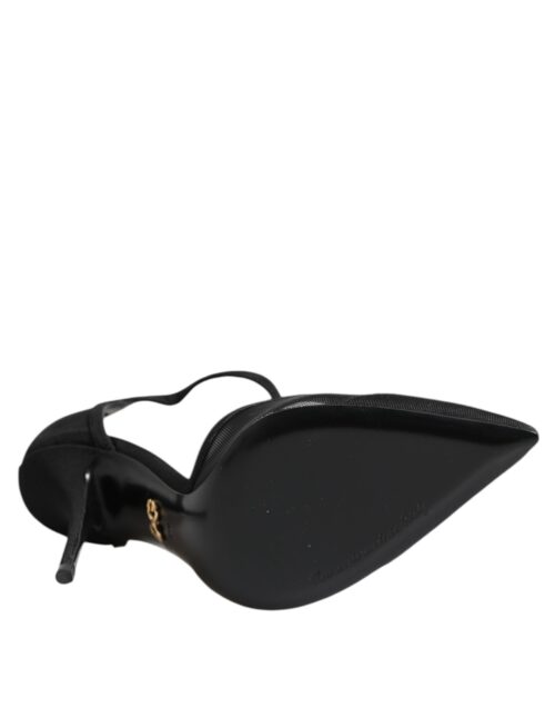 8463577.jpeg Dolce & Gabbana mustad võrkmaterjalist T-rihmaga stiletod