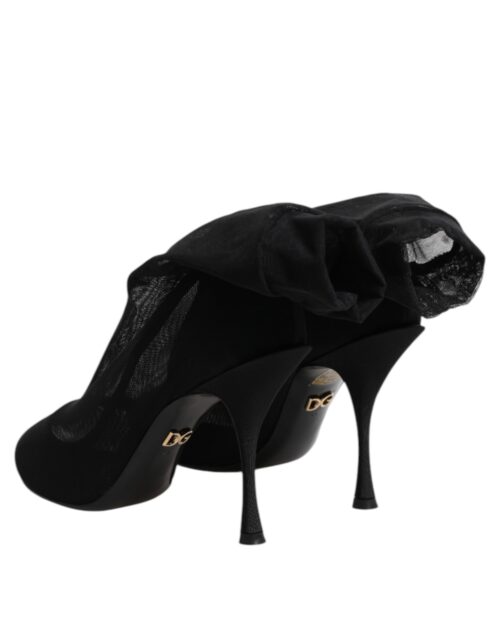 8464238.jpeg Dolce & Gabbana mustad siidist venivast võrgust sokksaapad