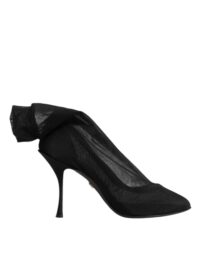 Dolce & Gabbana mustad siidist venivast võrgust sokksaapad