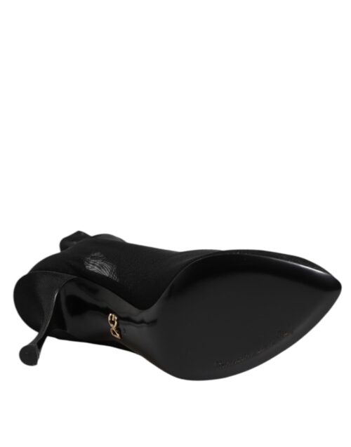8464263.jpeg Dolce & Gabbana mustad siidist venivast võrgust sokksaapad