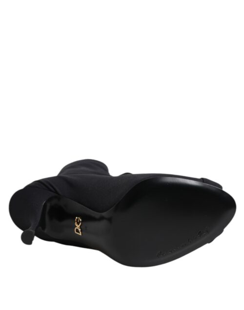 Dolce & Gabbana mustad paeltega stiletokontsaga poolsaapad