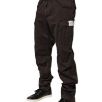 Dolce & Gabbana pruunid meeste puuvillased stretš-cargo püksid