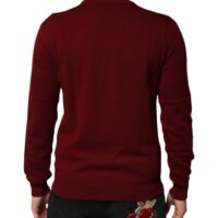 8492667.jpeg Dolce & Gabbana burgundiapunane pullover lõvikontsembelmiga