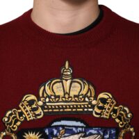 8492668.jpeg Dolce & Gabbana burgundiapunane pullover lõvikontsembelmiga