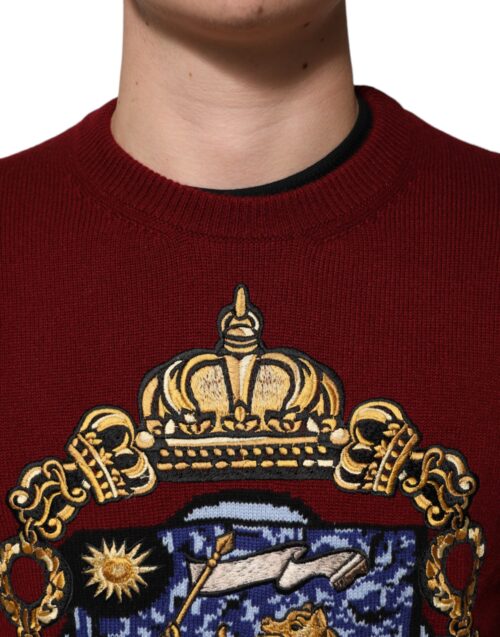 8492668.jpeg Dolce & Gabbana burgundiapunane pullover lõvikontsembelmiga