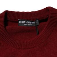 8492669.jpeg Dolce & Gabbana burgundiapunane pullover lõvikontsembelmiga