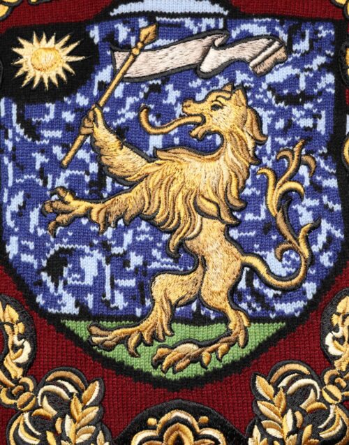 8492670.jpeg Dolce & Gabbana burgundiapunane pullover lõvikontsembelmiga