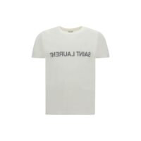Saint Laurent valge puuvillane T-särk