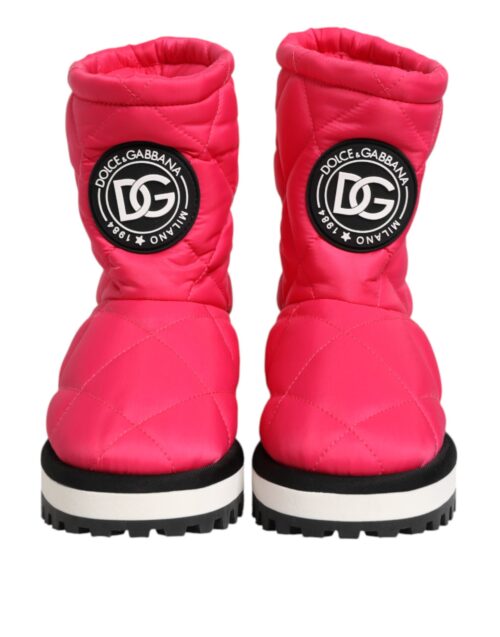 8512735.jpeg Dolce & Gabbana roosad valged viskoosist polsterdatud poolsaapad