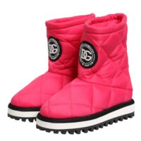 8512737.jpeg Dolce & Gabbana roosad valged viskoosist polsterdatud poolsaapad