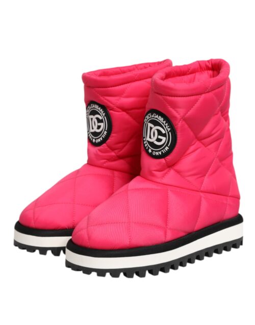 8512737.jpeg Dolce & Gabbana roosad valged viskoosist polsterdatud poolsaapad