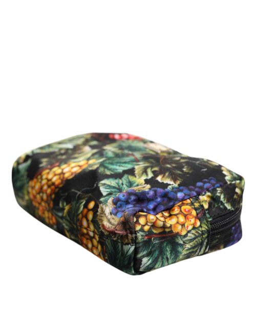 Dolce & Gabbana mitmevärviline viinamarjamustriga clutch-kott logo plaagiga
