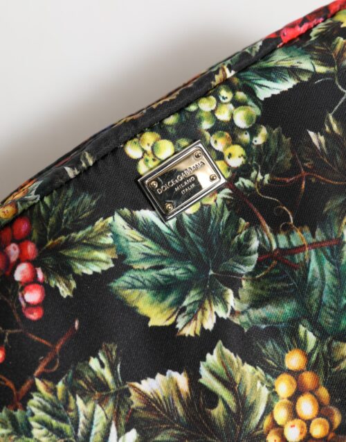 Dolce & Gabbana mitmevärviline viinamarjamustriga clutch-kott logo plaagiga