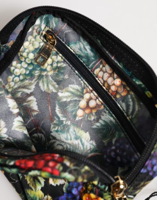 Dolce & Gabbana mitmevärviline viinamarjamustriga clutch-kott logo plaagiga