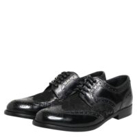 Dolce & Gabbana Black derby-kingad lillepitsiga