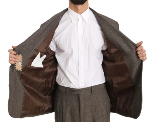 Dolce & Gabbana pruun ühe nööriariga villast ülikond