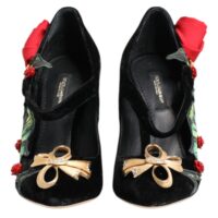 Dolce & Gabbana Black Roses kristallidega prossiga Mary Jane kingad