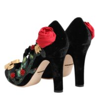 Dolce & Gabbana Black Roses kristallidega prossiga Mary Jane kingad
