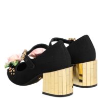 Dolce & Gabbana mustad kristallkaunistustega Mary Jane kingad