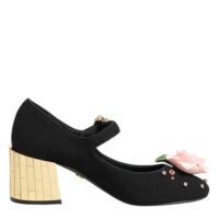 Dolce & Gabbana mustad kristallkaunistustega Mary Jane kingad