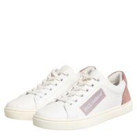 8582824.jpeg Dolce & Gabbana valged ja roosad madalad nahast tossud