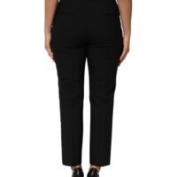 8583885.jpeg Dolce & Gabbana mustad kõrge vöökohaga kitsenevad püksid