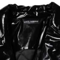 Dolce & Gabbana must tepitud puffermantel polüestrist