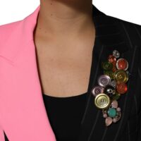 Dolce & Gabbana mitmevärviline patchwork kaunistustega mantel-jakk