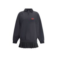 Balenciaga must puuvillane vabaajarõivas kleit