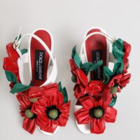 8622310.jpeg Dolce & Gabbana valged punaste lillekaunistustega sandaalid