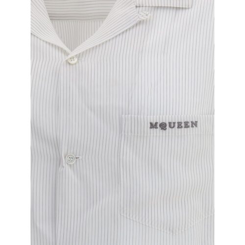 Alexander McQueen valge viskoosist mustriga särk