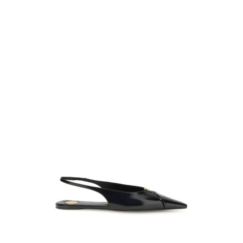 8639106.jpeg Saint Laurent Black Calf Leather Bos Taurus Ballet Flats