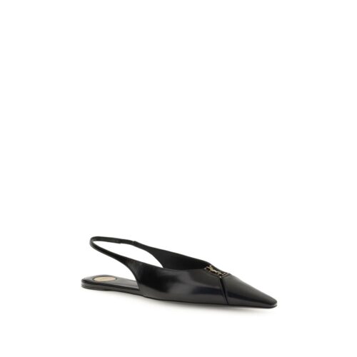 8639107.jpeg Saint Laurent Black Calf Leather Bos Taurus Ballet Flats