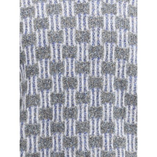 Giorgio Armani hele sinine puuvillane kõrge kaelusega džemper