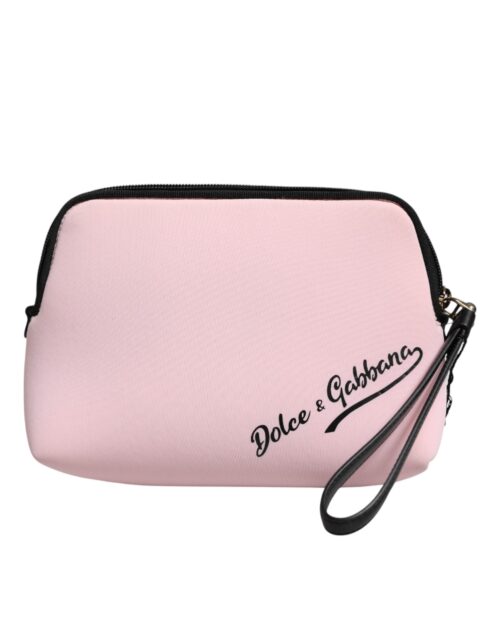 8644327.jpeg Dolce & Gabbana roosa DG logoprindiga clutch