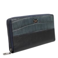 Dolce & Gabbana must-sinine meeste kontinentaalne rahakott eksootilisest nahast