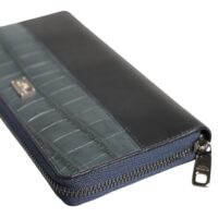 Dolce & Gabbana must-sinine meeste kontinentaalne rahakott eksootilisest nahast